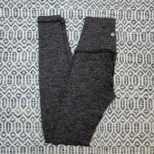 Lululemon Wunder Under Super High Rise 28” in heathered black